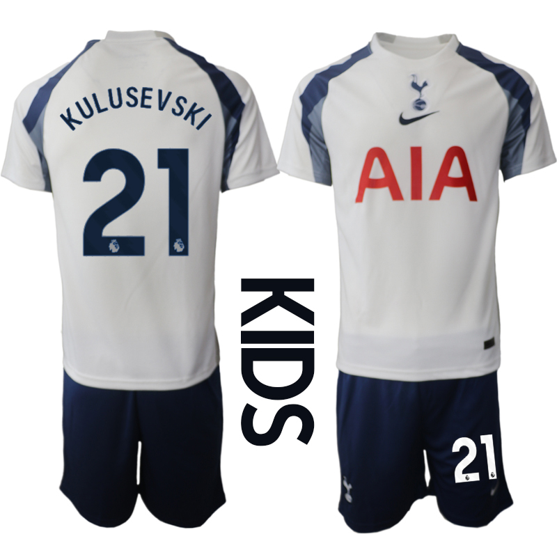 Youth 2025-2026 Club Tottenham home White #21 Soccer Jersey